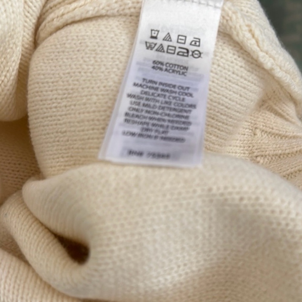 Lobster Sweater Pullover Cream Summer Coastal Maine/Northeast Hamptons Beach SM - Picture 6 of 6